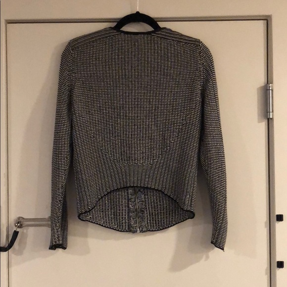 Black and White Knit Blazer - Picture 4 of 4